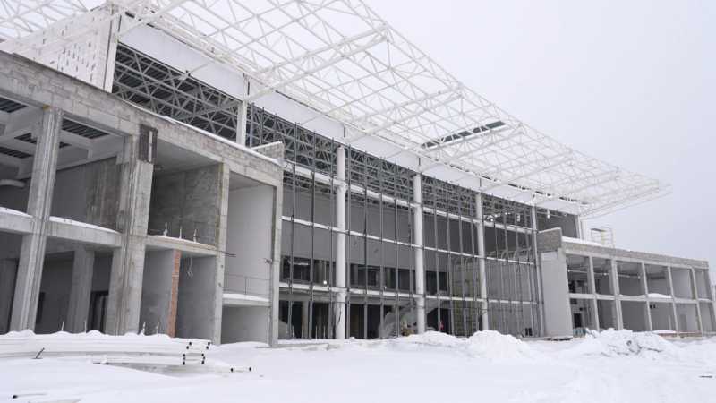 В Губкине строительство бассейна выполнено на 46%