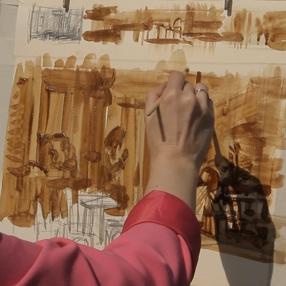 Ароматный этюд. Рисуем растворимым кофе