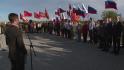В Белгороде 9 мая водрузили знамя Победы на Меловой горе