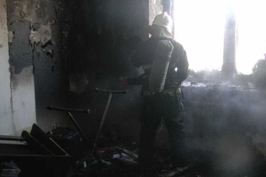 пожар в доме на ул. Макаренко в Белгороде