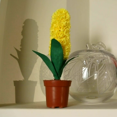 Подарок к 8 марта. Гиацинт в технике торцевания