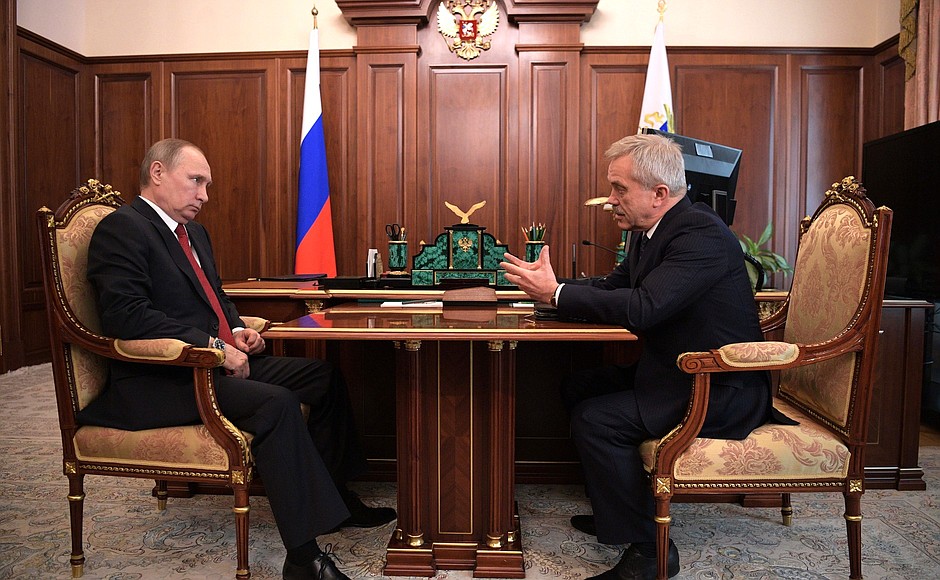 Владимир Путин и Евгений Савченко