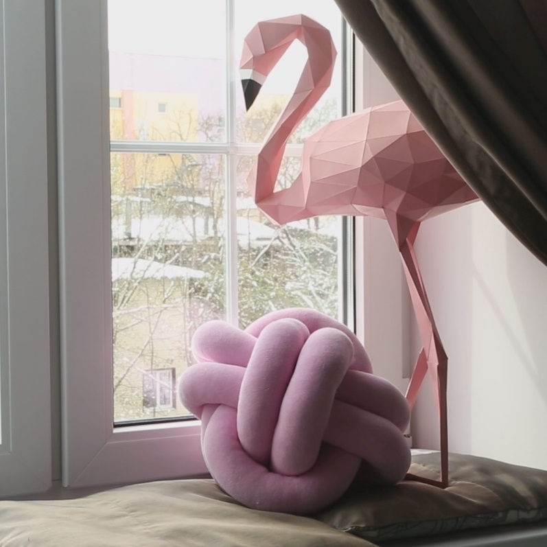 Необычная подушка-узел своими руками