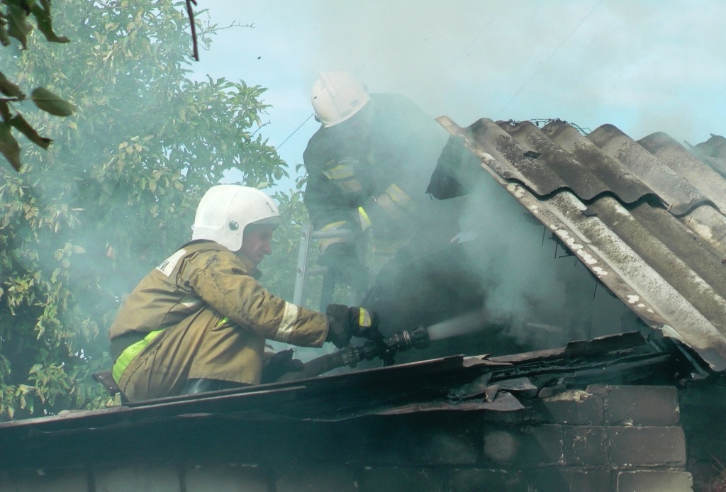 пожар на улице Нагорной в Белгороде