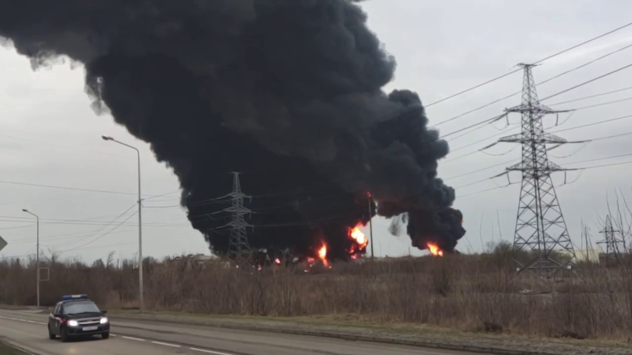 Пожар на нефтебазе Белгород