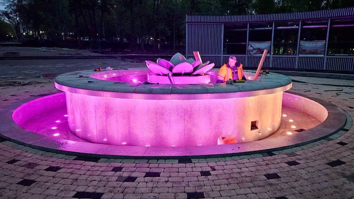 В Белгороде готовят к запуску фонтан «Кувшинка» в центральном парке