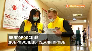 Белгородские добровольцы сдали кровь