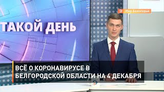 Всё о коронавирусе в Белгородской области на 4 декабря