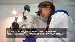 До конца этого года в нашем субъекте планируют создать 850 новых высокотехнологичных рабочих мест