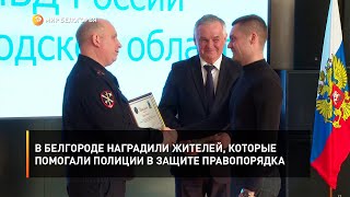 В Белгороде наградили жителей, которые помогали полиции в защите правопорядка