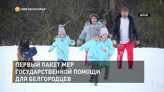 Первый пакет мер государственной помощи для белгородцев