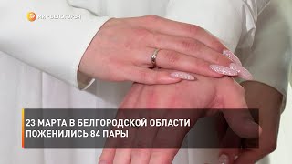 23 марта в Белгородской области поженились 84 пары