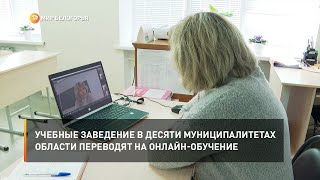 Учебные заведение в десяти муниципалитетах области переводят на онлайн-обучение