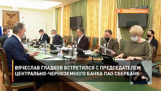 Вячеслав Гладков встретился с председателем Центрально-Черноземного банка ПАО Сбербанк