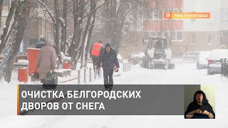 Очистка белгородских дворов от снега 