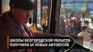 Школы Белгородской области получили 65 новых автобусов