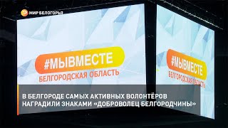 В Белгороде самых активных волонтёров наградили знаками «Доброволец Белгородчины»