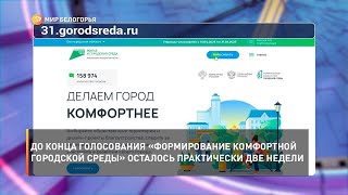 До конца голосования «Формирование комфортной городской среды» осталось практически две недели