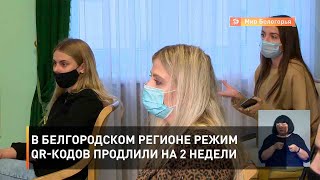 В Белгородском регионе режим QR-кодов продлили на 2 недели