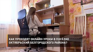 Как проходят онлайн-уроки в посёлке Октябрьский Белгородского района?