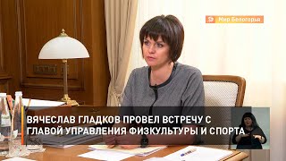 Вячеслав Гладков провел встречу с главой управления физкультуры и спорта