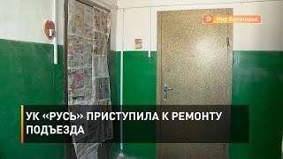 УК «Русь» приступила к ремонту подъезда