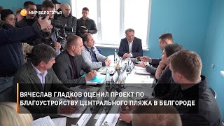Вячеслав Гладков оценил проект по благоустройству Центрального пляжа в Белгороде