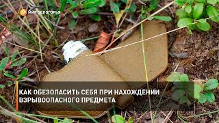 Как обезопасить себя при нахождении взрывоопасного предмета