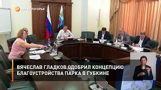 Вячеслав Гладков одобрил концепцию благоустройства парка в Губкине