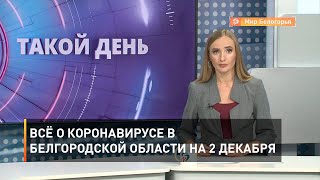 Всё о коронавирусе в Белгородской области на 2 декабря
