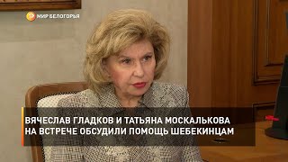 Вячеслав Гладков и Татьяна Москалькова на двусторонней встрече обсудили помощь шебекинцам