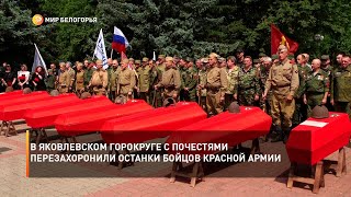 В Яковлевском горокруге с почестями перезахоронили останки бойцов Красной Армии