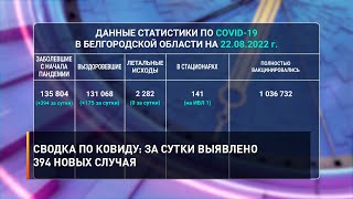 Сводка по ковиду: за сутки выявлено 394 новых случая