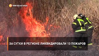 За сутки в регионе ликвидировали 10 пожаров