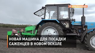 Новая машина для посадки саженцев в Новом Осколе