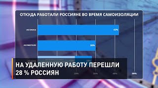 На удаленную работу перешли 28 % россиян