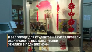  В Белгороде для студентов из Китая провели экскурсию по выставке «Наши земляки в Поднебесной»