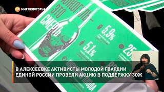 В Алексеевке активисты Молодой Гвардии Единой России провели акцию в поддержку ЗОЖ