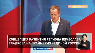 Концепция развития региона Вячеслава Гладкова на праймериз «Единой России»
