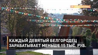 Каждый девятый белгородец зарабатывает меньше 15 тыс. руб. 