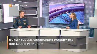 В чём причина увеличения количества пожаров в регионе ?