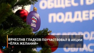 Вячеслав Гладков поучаствовал в акции «Ёлка желаний»