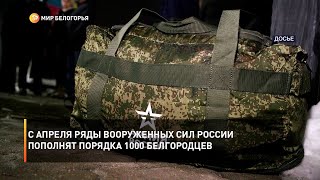 С апреля ряды Вооруженных сил России пополнят порядка 1000 белгородцев