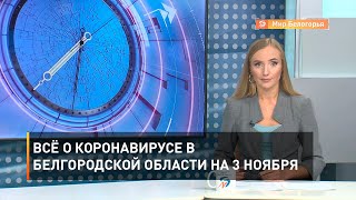 Всё о коронавирусе в Белгородской области на 3 ноября