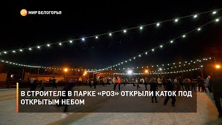 В Строителе в парке «Роз» открыли каток под открытым небом