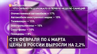 С 26 февраля по 4 марта цены в России выросли на 2,2%