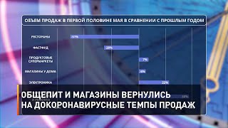 Общепит и магазины вернулись на докоронавирусные темпы продаж