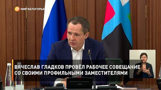 Вячеслав Гладков провёл рабочее совещание со своими профильными заместителями