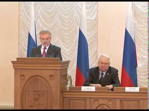 Губернатор Евгений Савченко выступил с ежегодным отчетом