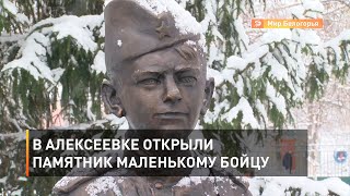 В Алексеевке открыли памятник маленькому бойцу